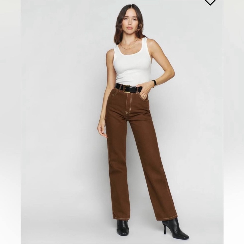 REFORMATION Cowboy Straight (high-rise) jeans